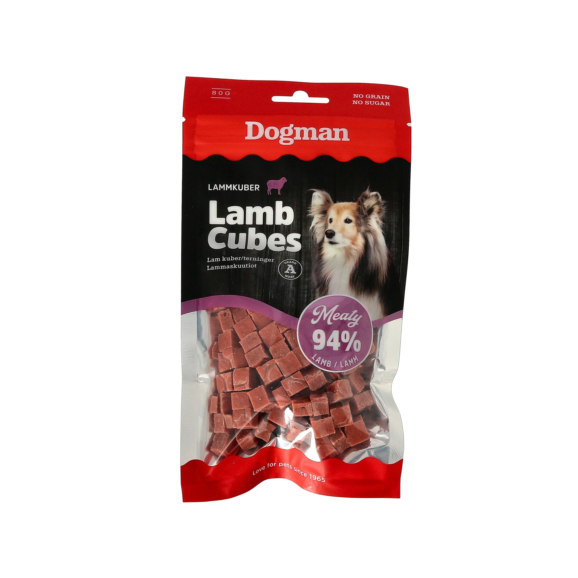 Meaty Kuber – Lamm 80g (Dogman)